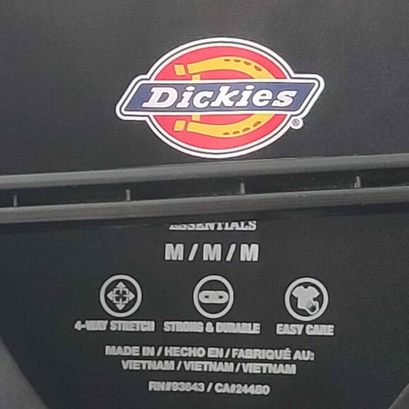 Dickies Essentials  Womens Scrub top black Medium 2 pockets - Picture 3 of 3